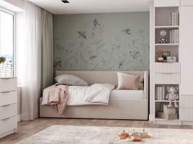 Диван-кровать Бенто (крем) в Убинском - ubinskoe.mebel-nsk.ru | фото