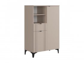 Комод 2 Рич (кашемир/фрапучино матовый/черный) в Убинском - ubinskoe.mebel-nsk.ru | фото