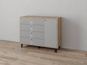 Комод «Катрин-13» (дуб крафт серый/серый) в Убинском - ubinskoe.mebel-nsk.ru | фото