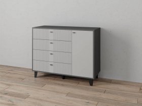 Комод «Катрин-13» (графит/светло-серый) в Убинском - ubinskoe.mebel-nsk.ru | фото