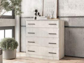 Комод Стандарт-6 NEW (дуб крафт белый) в Убинском - ubinskoe.mebel-nsk.ru | фото
