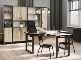 Комплект Гермес лофт (дуб крафт серый) в Убинском - ubinskoe.mebel-nsk.ru | фото