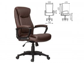 Кресло офисное BRABIX Enter EX-511, коричневое в Убинском - ubinskoe.mebel-nsk.ru | фото
