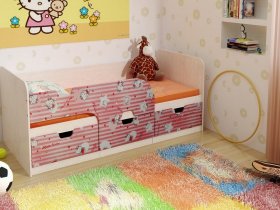 Кровать детская с ящиками 1,86 Минима Hello Kitty в Убинском - ubinskoe.mebel-nsk.ru | фото