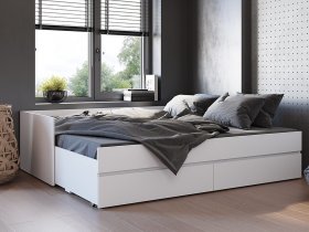 Кровать-трансформер Симпл КР-51 (белый) в Убинском - ubinskoe.mebel-nsk.ru | фото