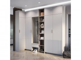 Модульная прихожая Пандора (кашемир/MF03) в Убинском - ubinskoe.mebel-nsk.ru | фото