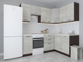 Модульная угловая кухня 1,4м*2,1м Лада (пикард) в Убинском - ubinskoe.mebel-nsk.ru | фото