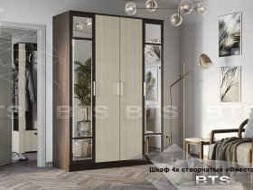 Шкаф четырехстворчатый Фиеста NEW (BTS) в Убинском - ubinskoe.mebel-nsk.ru | фото