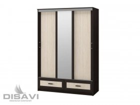 Шкаф-купе 3-х створчатый 1.65м Модерн в Убинском - ubinskoe.mebel-nsk.ru | фото