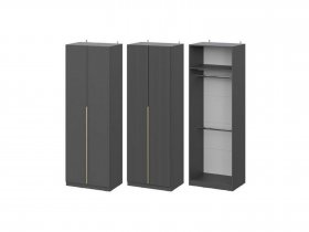 Шкаф ШК-75 Эккервуд (графит) в Убинском - ubinskoe.mebel-nsk.ru | фото