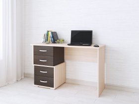 Стол письменный Сити-2 (венге/дуб молочный) в Убинском - ubinskoe.mebel-nsk.ru | фото