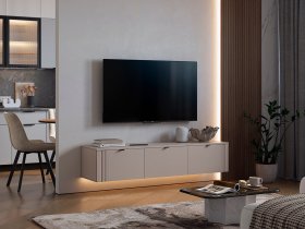 Тумба 2 Рич (кашемир/фрапучино матовый/черный) в Убинском - ubinskoe.mebel-nsk.ru | фото