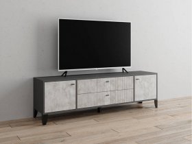Тумба под ТВ Парус-10 (графит/мальта) в Убинском - ubinskoe.mebel-nsk.ru | фото