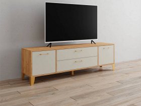 Тумба под ТВ Парус-13 (дуб крафт золотой/кашемир) в Убинском - ubinskoe.mebel-nsk.ru | фото