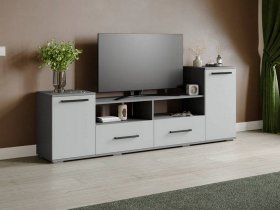 Тумба под ТВ Парус-2 (графит серый/серый камень) в Убинском - ubinskoe.mebel-nsk.ru | фото